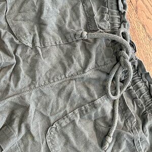 Casual Gray Drawstring Shorts